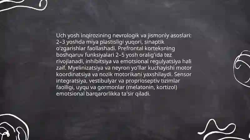 Uch yosh inqirozining psixologik sabablari 4