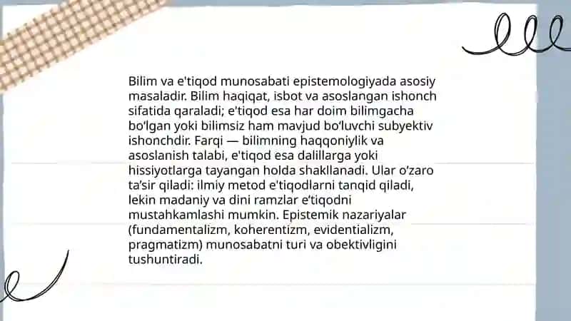 Bilish falsafasi 4