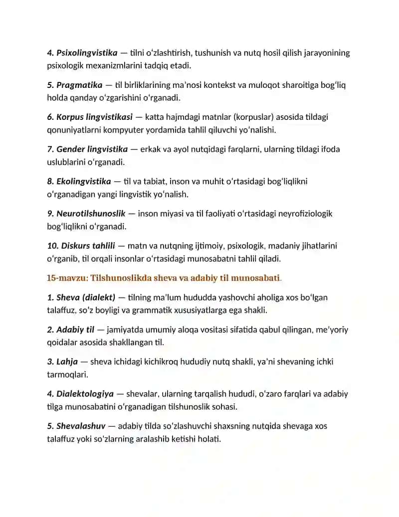 Oʻzbek tilshunosligida, Terminologiya 4