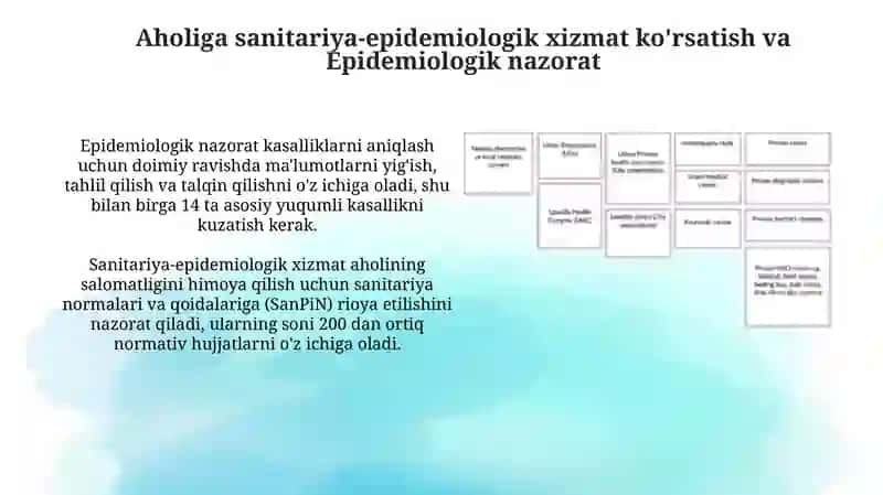 Tibbiy hizmat va sanitariya epidemiologiya hizmati 4