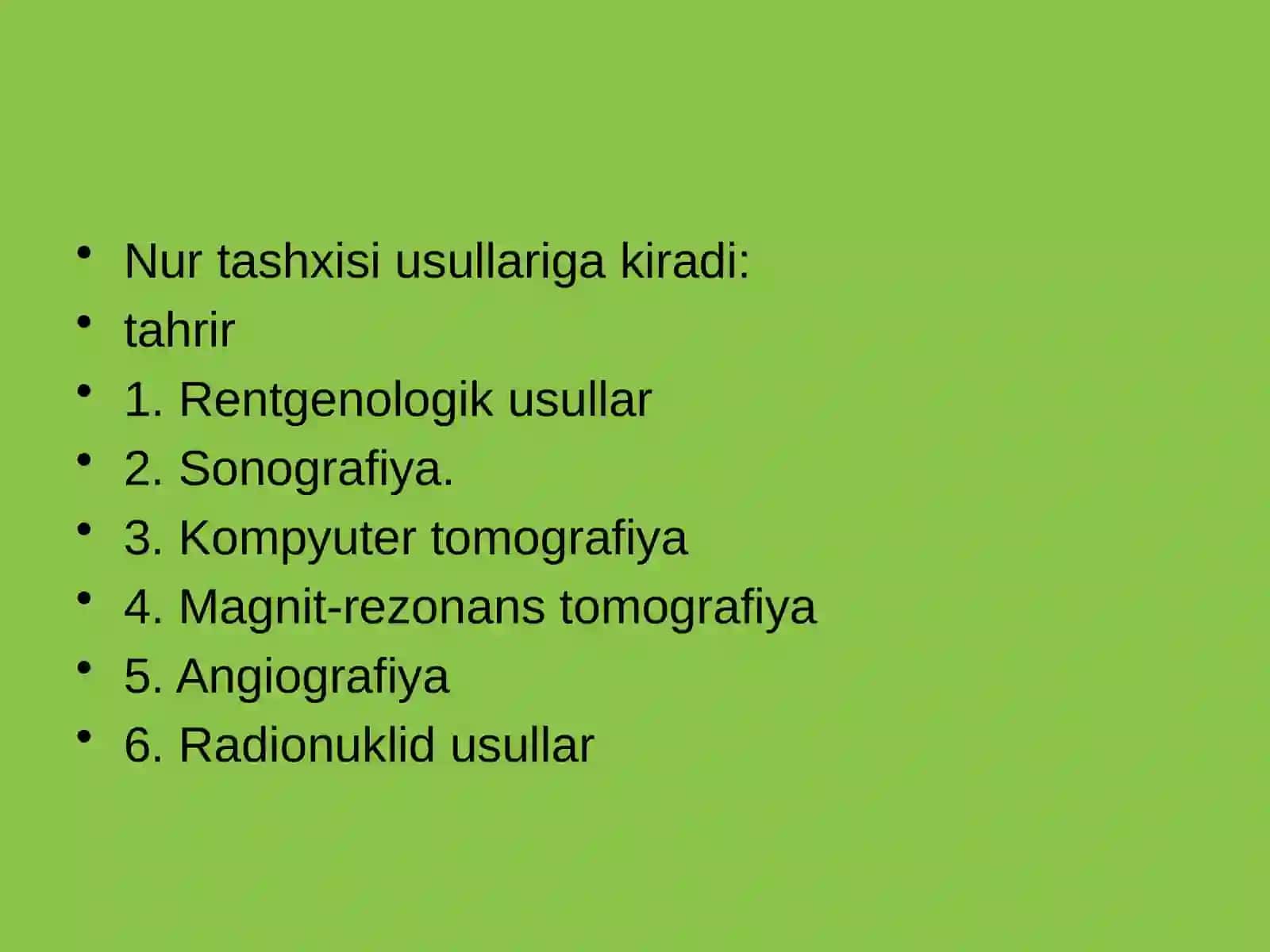 NUR TASHXISI USULLARI TARIXI 4