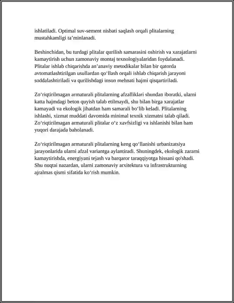 Zo‘riqtirilmagan armaturali plitalarning konstruktiv tamoyillari 4