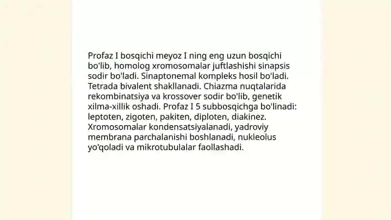 Meyoz bosqichlari 4
