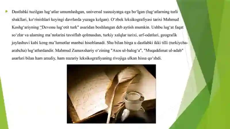 O'zbek leksikografiyasi va lug'atchiligi. Lug'at turlari 4