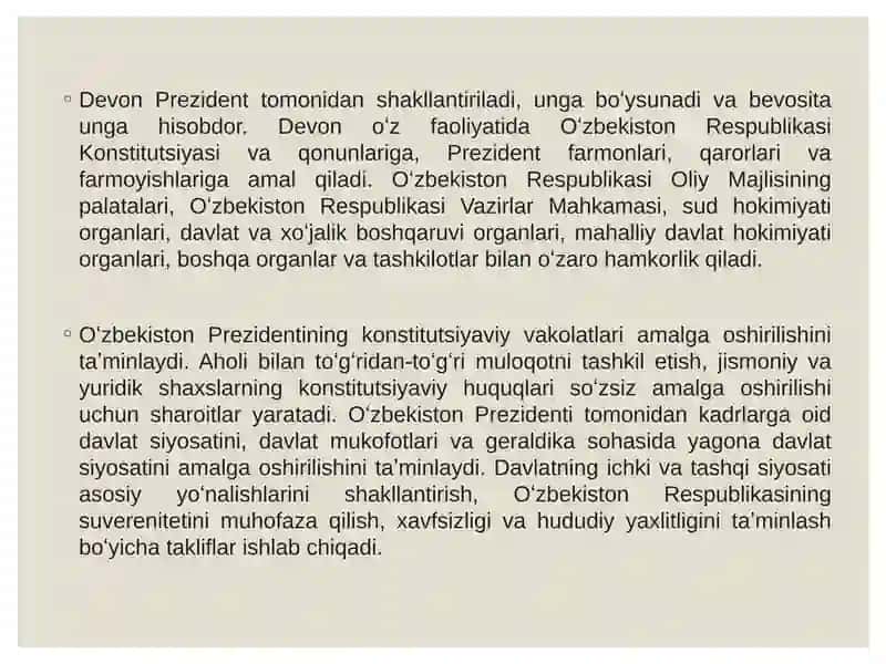 O‘zbekiston Respublikasi prezidentining vakolatlari 4