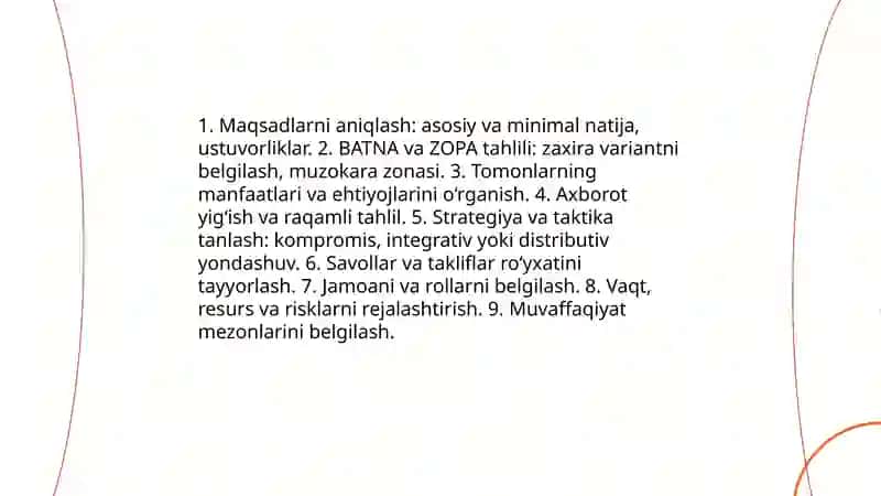 Muzokara asoslari va tamoyillari 4