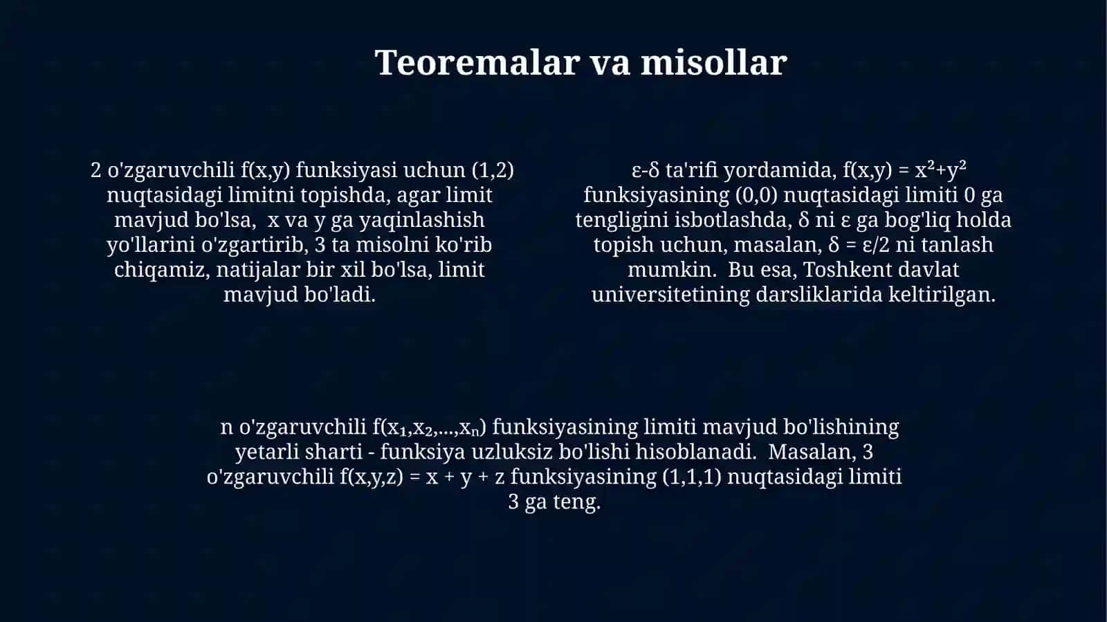 Funksiyaning ketma-ketligi va limiti 4