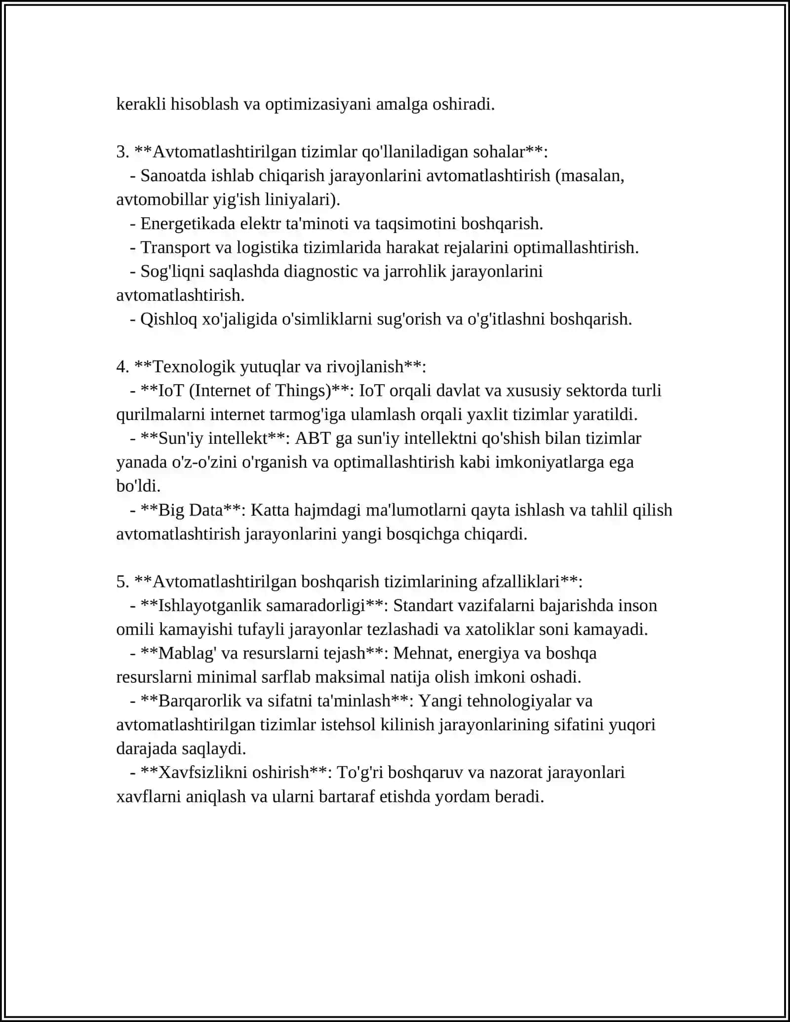 AVTOMATIKLASHTIRILGAN BOSHQARISH VA MARKAZLASHGAN NAZORAT TIZIMI 4