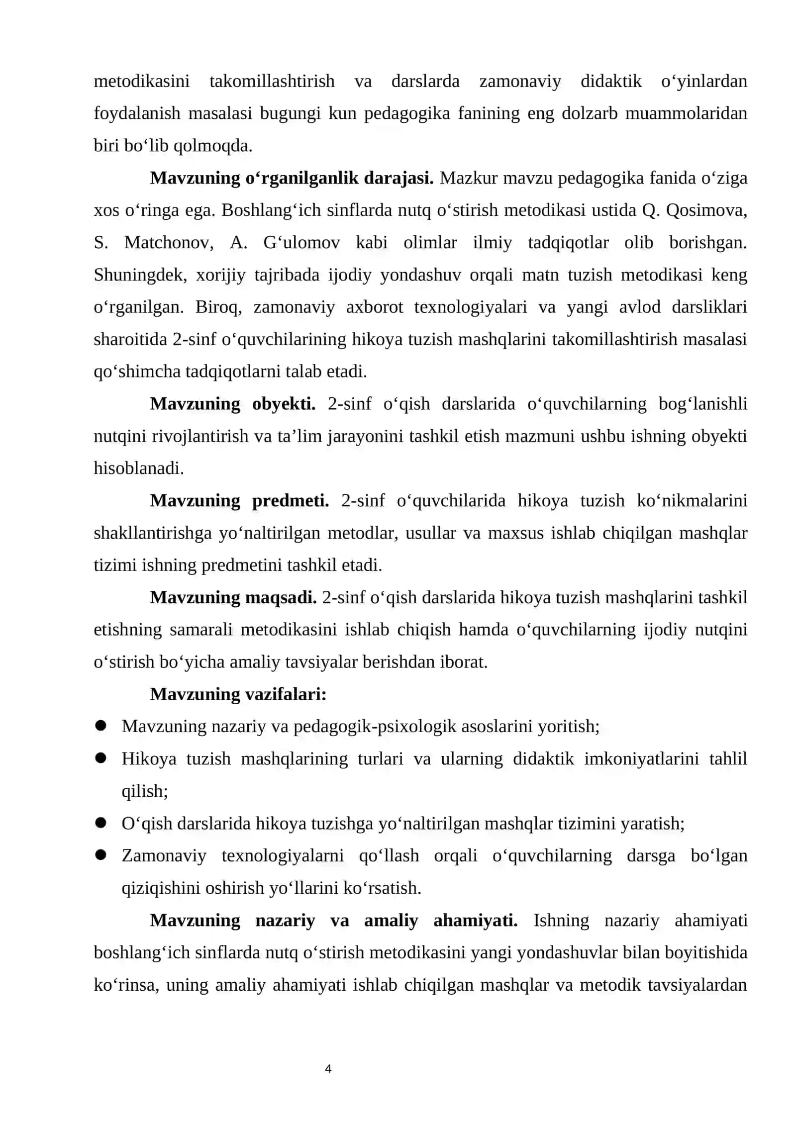 2-sinf o‘qish darslarida hikoya tuzish mashqlarini tashkil etish 4