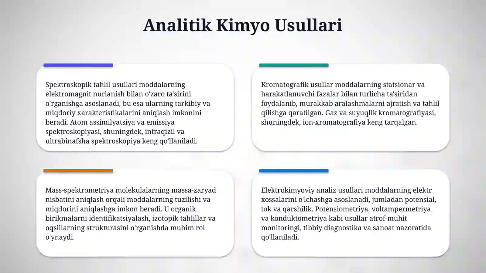 Kompleks birikmalarning analizdagi ahamiyati 4