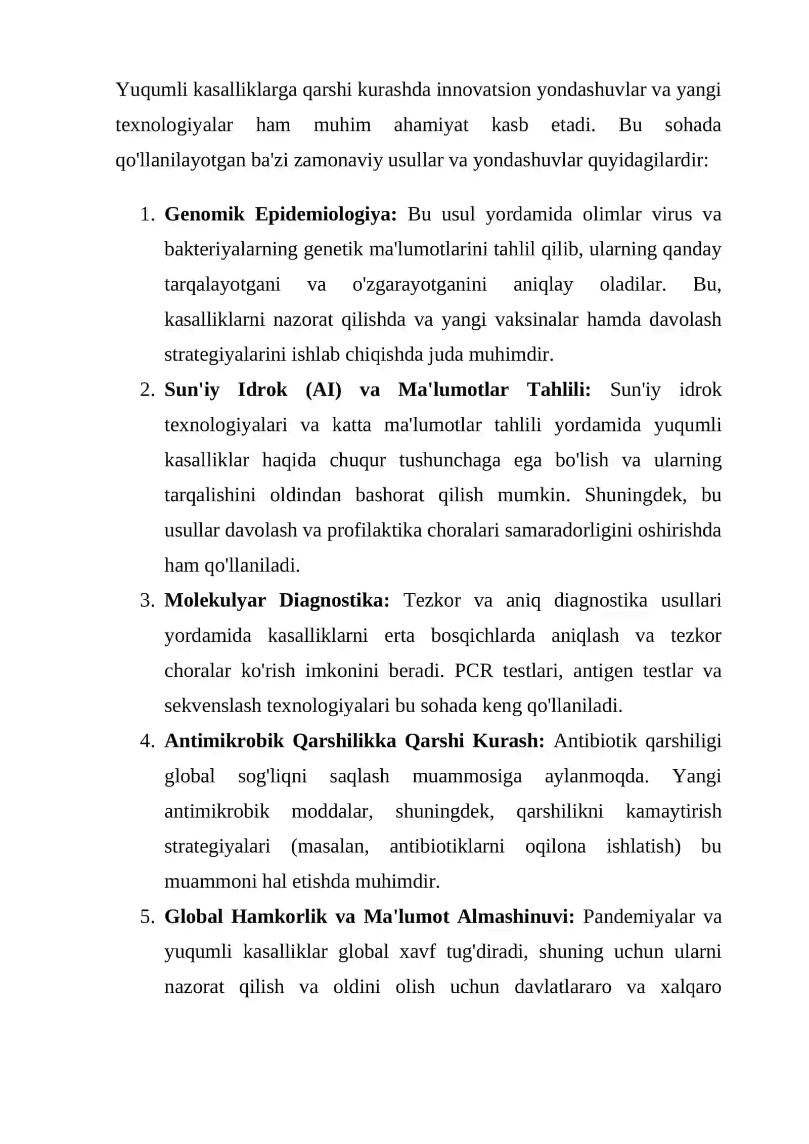 Yuqumli kasalliklar fanining hozirgi davrdagi o`rni 4