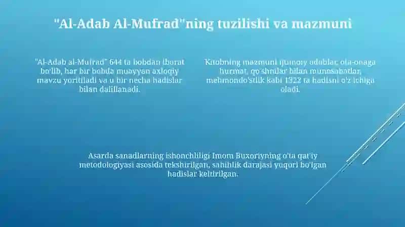 Imom Buxoriyning “Al-Adab al-mufrad” 4