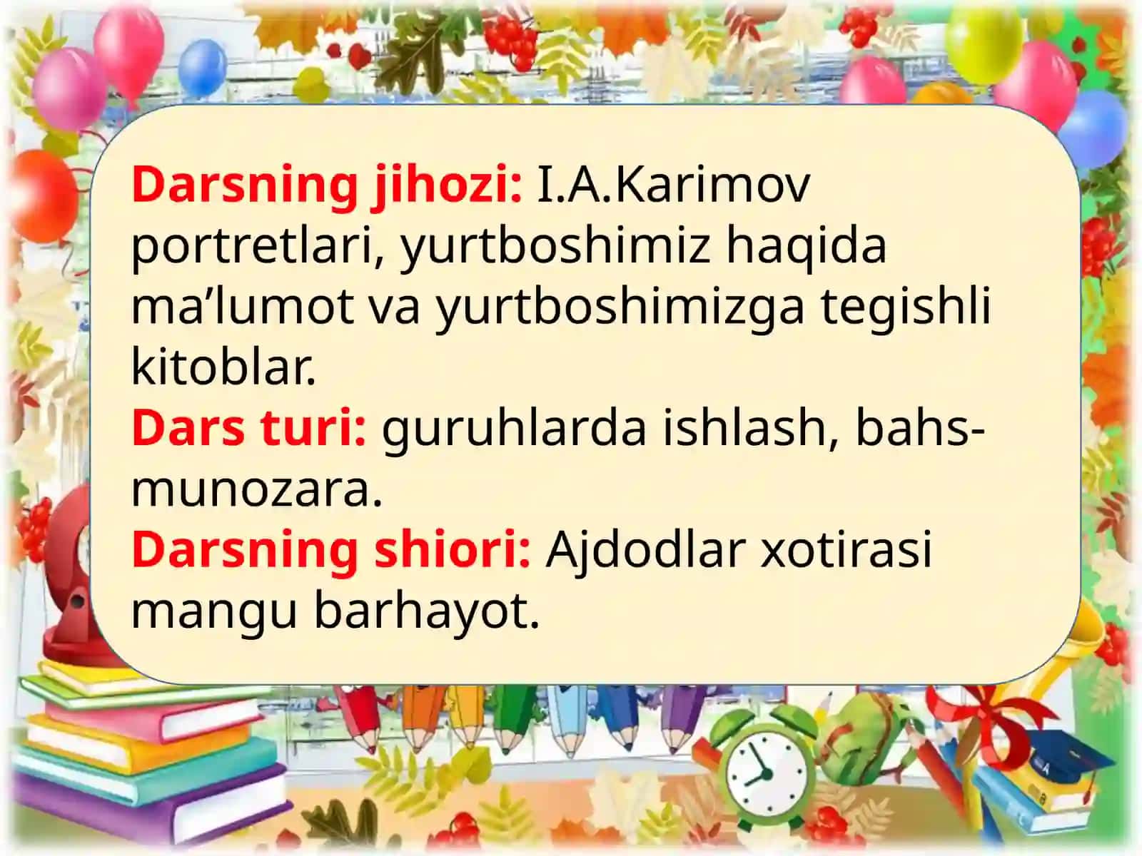YURAKLARDAYASHAYSIZ, AZIZ YURTBOSHIM! 4