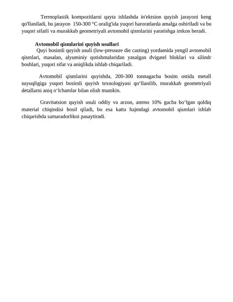 Avtomobil detallariga ishlov berish usullari 4