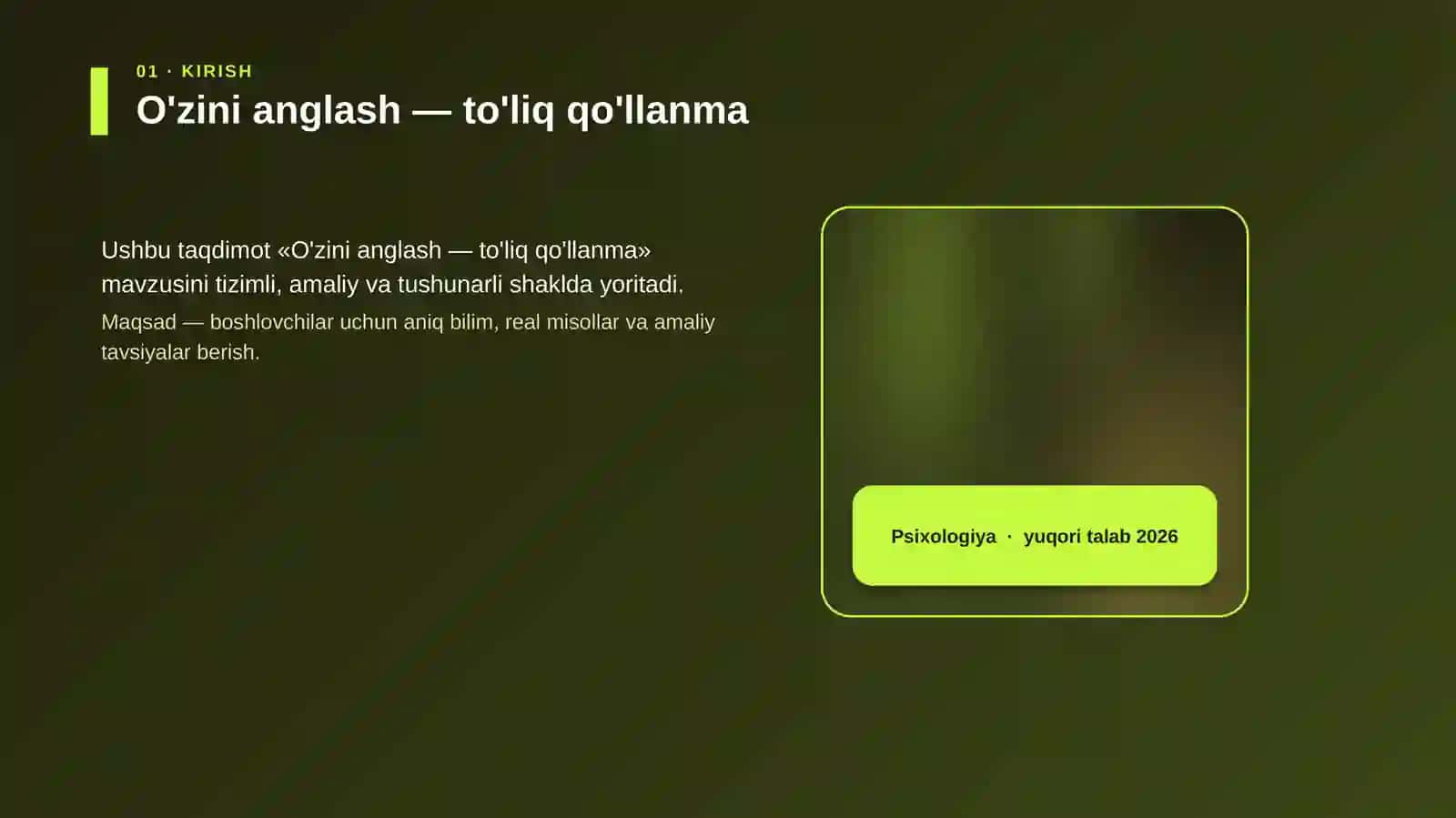 O'zini anglash — to'liq qo'llanma 4