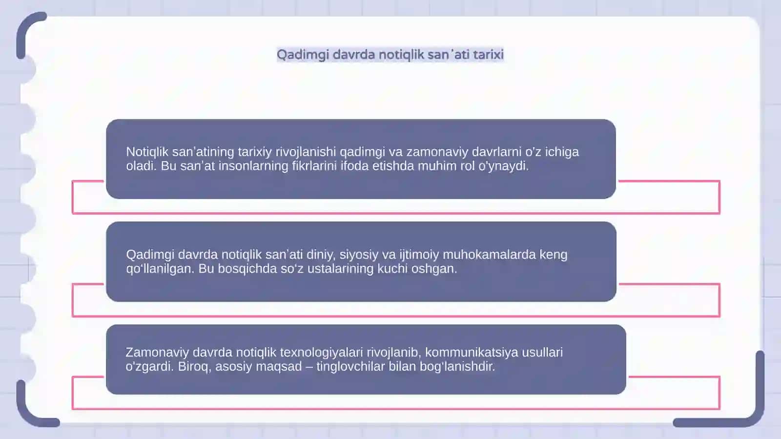 Notiqlik sanʼatining tarixiy rivojlanishi:qadimgi va zamonaviy davrlar 4