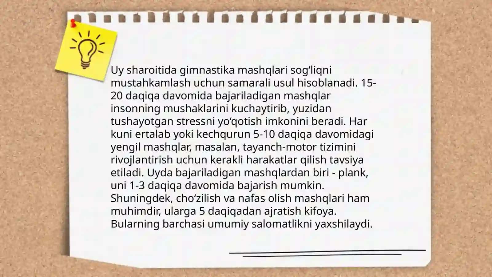 Gimnastika mashqlarini bajarish 4