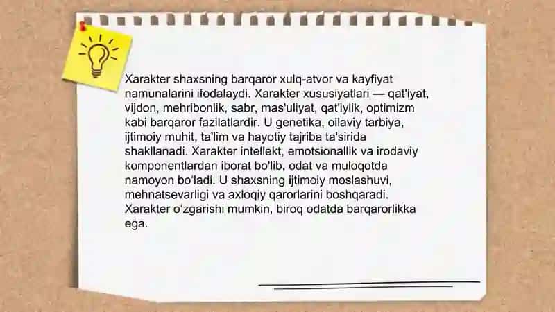 Shaxsning individual xususiyatlari 4