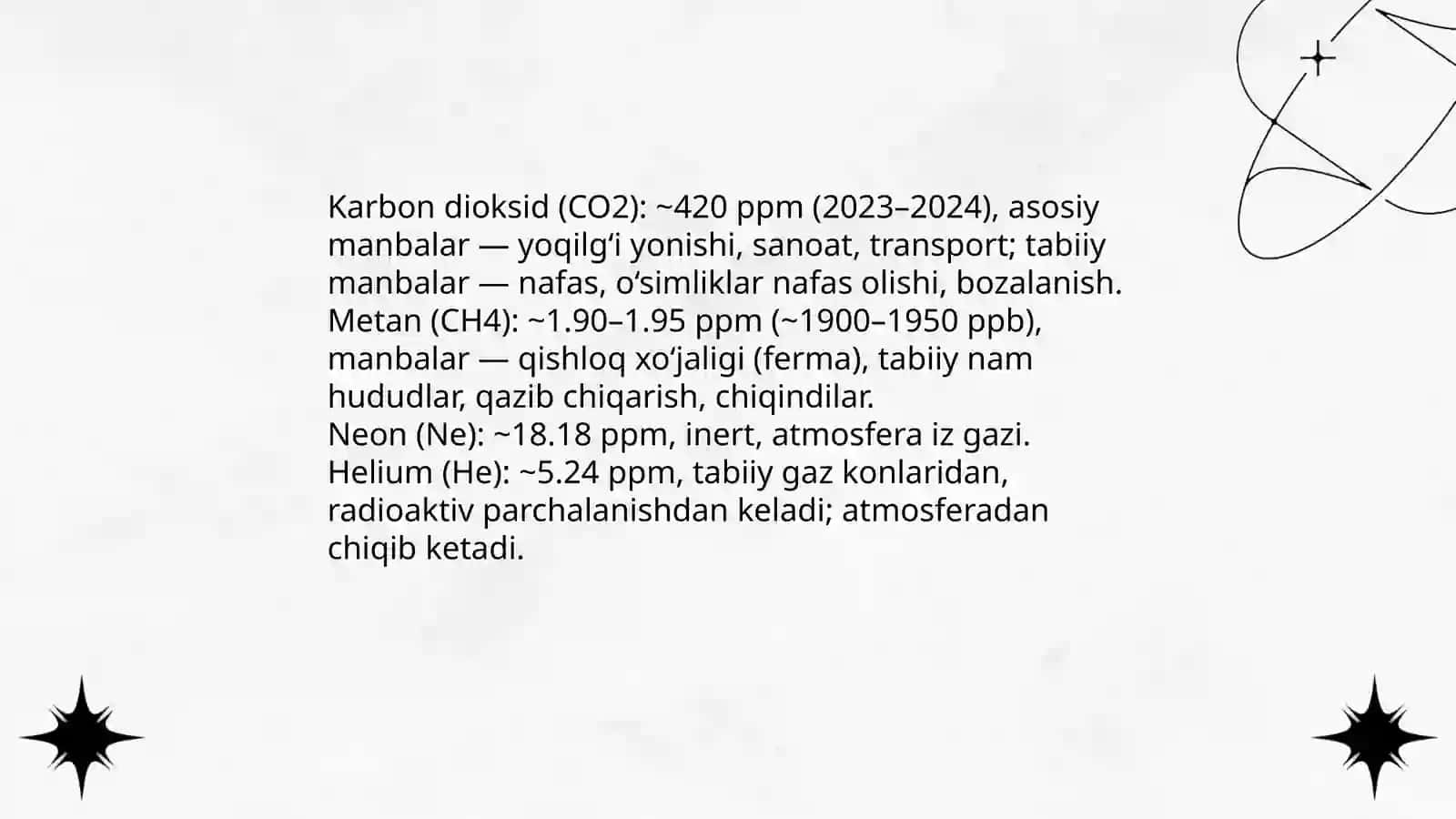 Atmosfera tarkibi va uni ifloslanturuvchi manbalar 4
