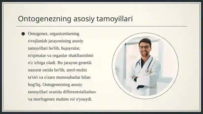 Ontogenez haqida umumiy tushunchalar 4