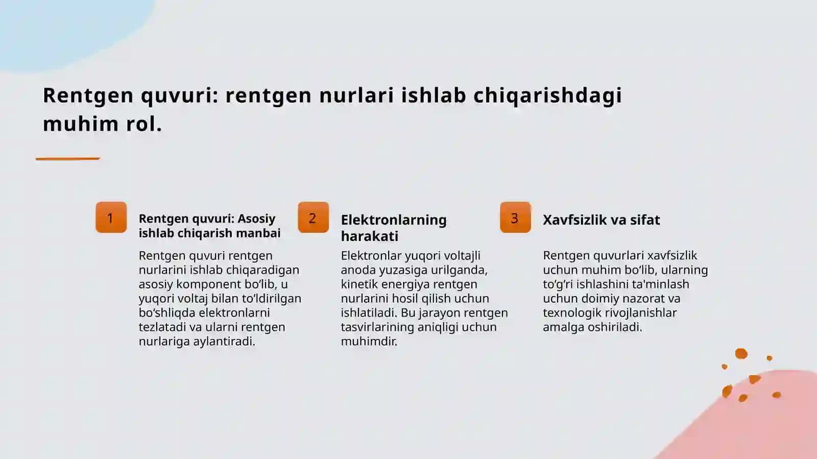 Rentgen uskunasining asosiy qismlari 4
