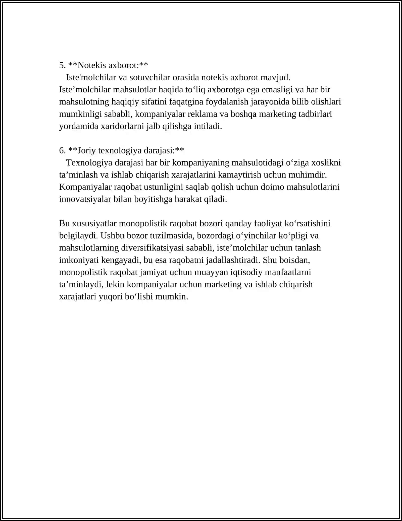 MONOPOLISTIK RAQOBAT BOZORI SAMARADORLIGI 4