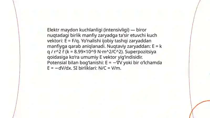 Elektr maydoni 4