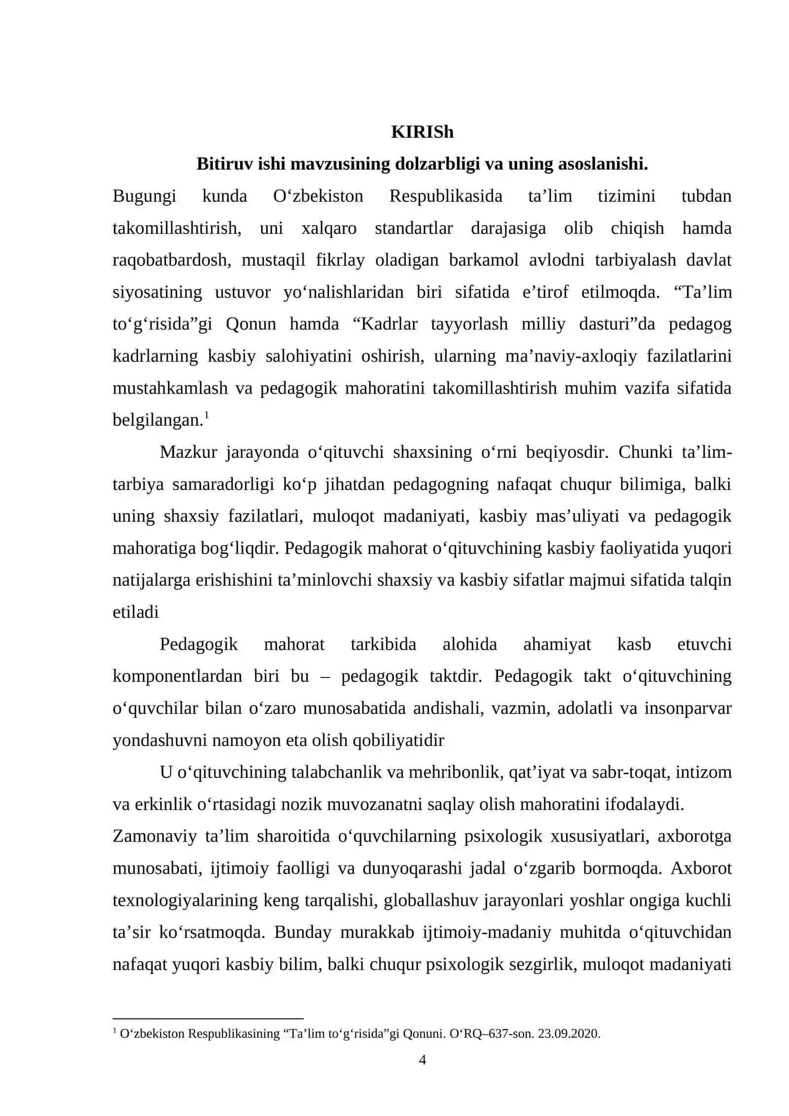 PEDAGOGIK TAKT VA UNING O‘QITUVCHI MAHORATIDAGI O‘RNI 4