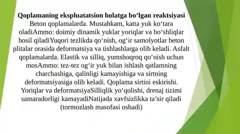 AERODROM QOPLAMALARIGA HAVO KEMALARINI EKSPLUATATSION HOLATINING TA’SIRI 4
