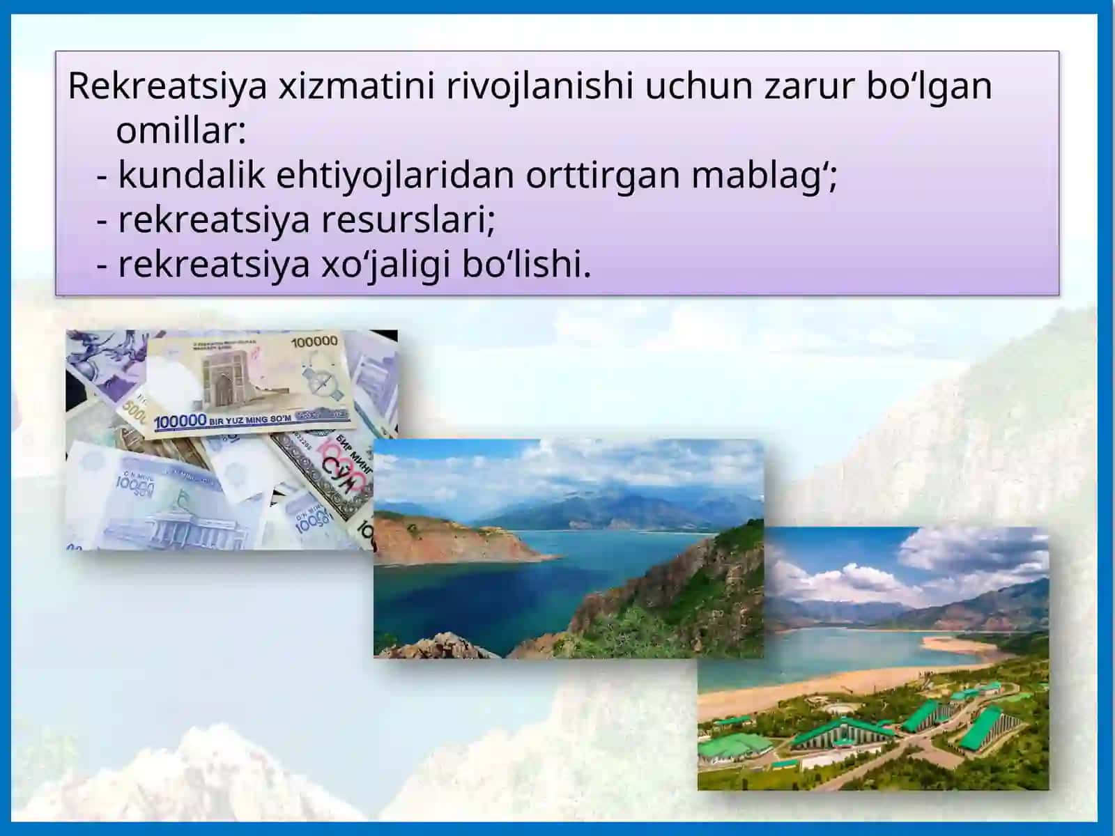OʻZBEKISTONDA REKREATSIYA VA TURIZM 4