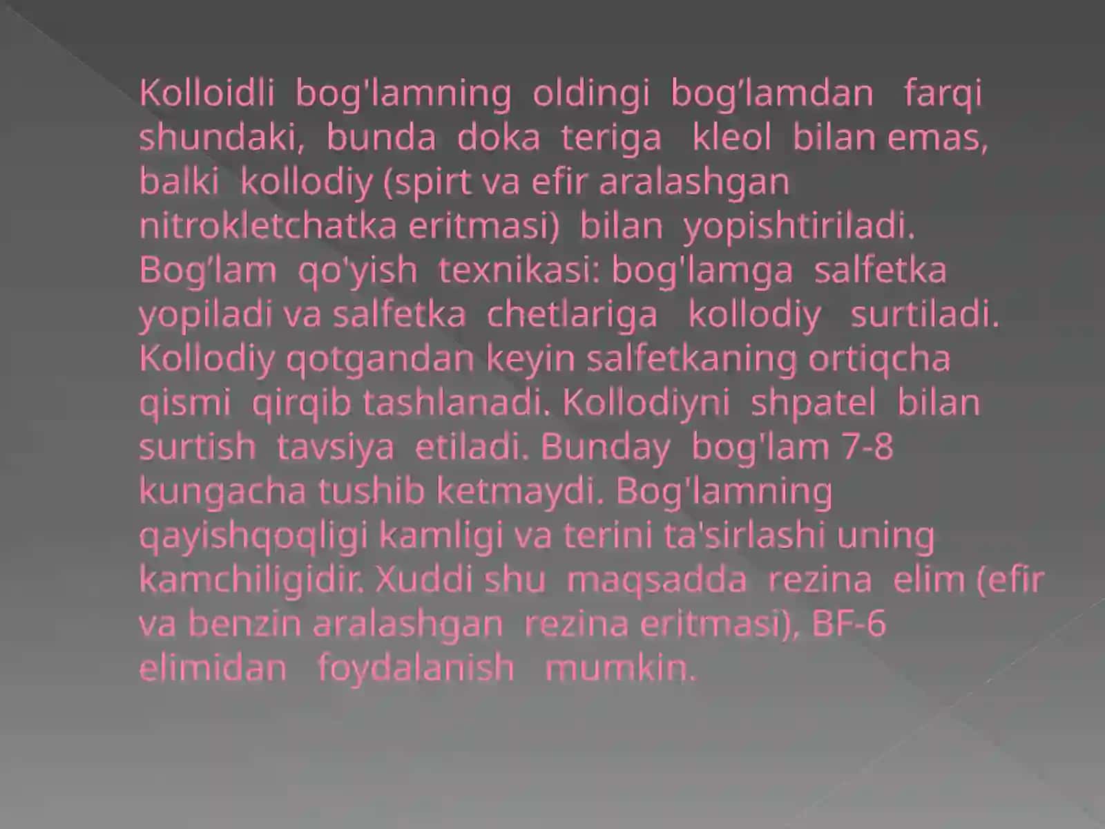 Desmurgiya va bog’lov turlari 4