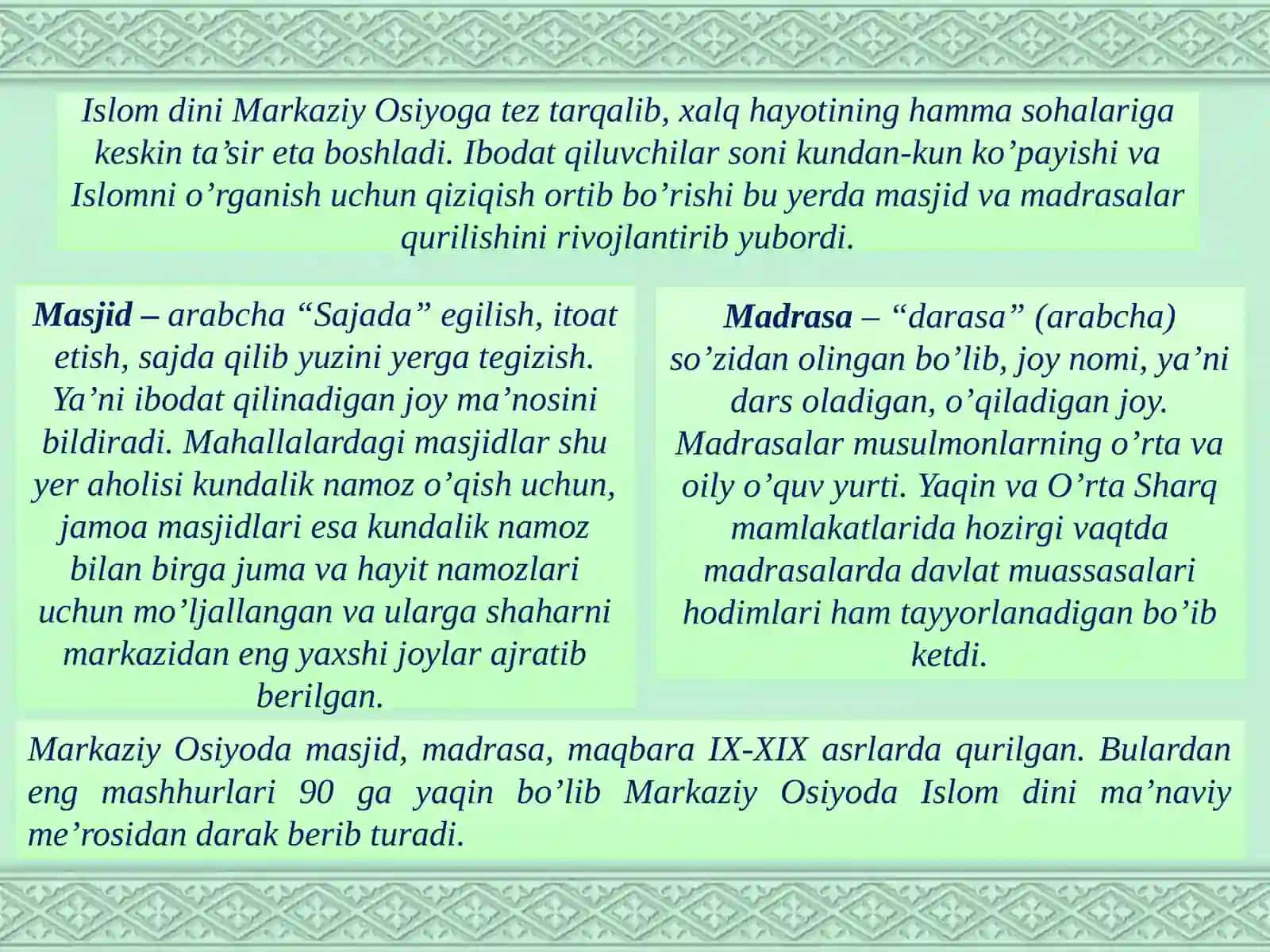 Markaziy Osiyo mutaffakirlarining ma’naviy merosi 4