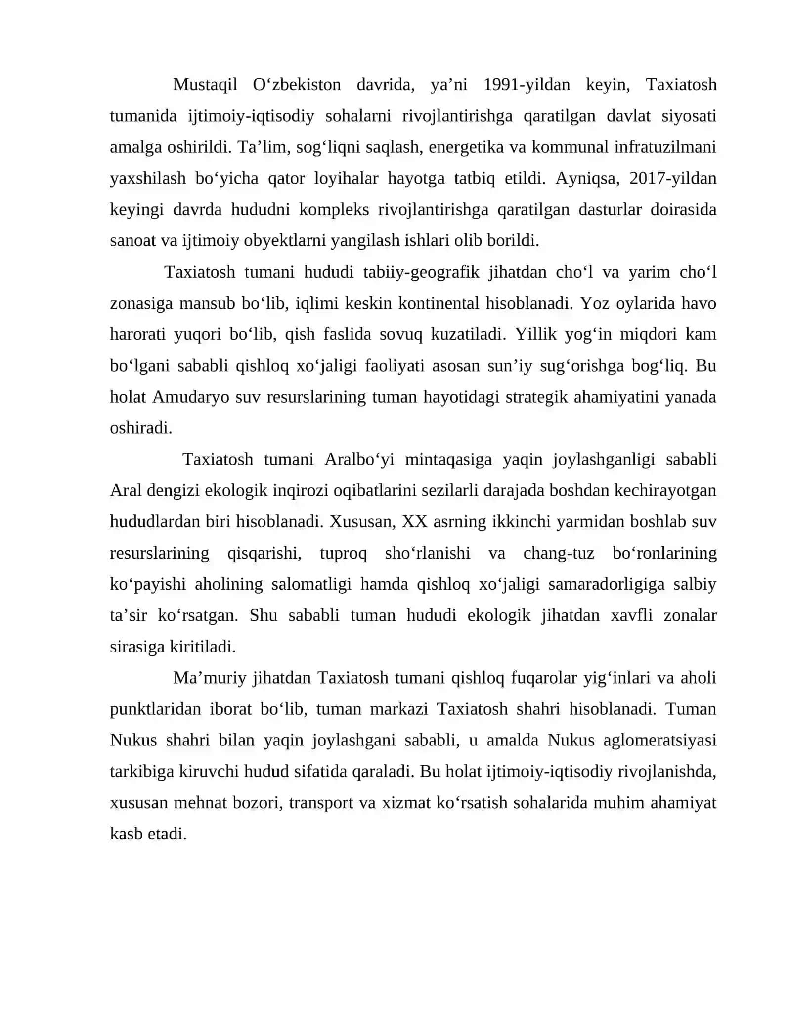 TAXIATOSH TUMANI 4