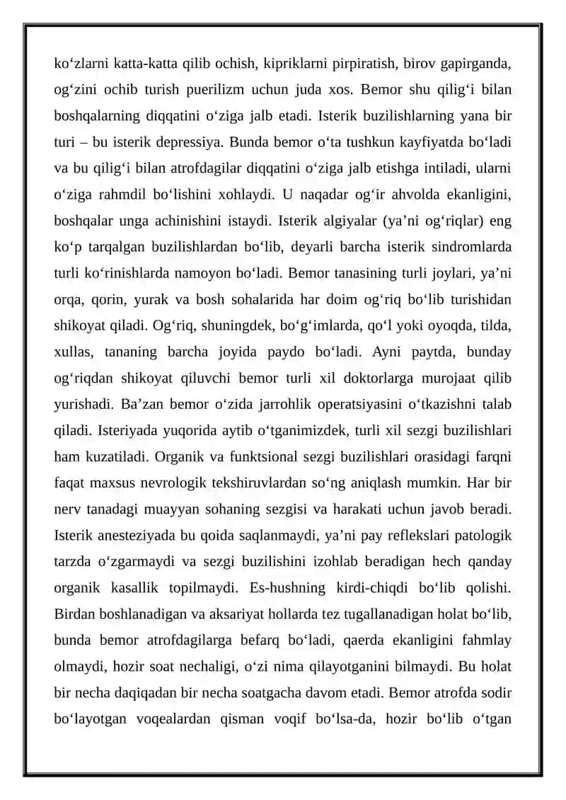 Somatoform buzilishlar tasnifi 4