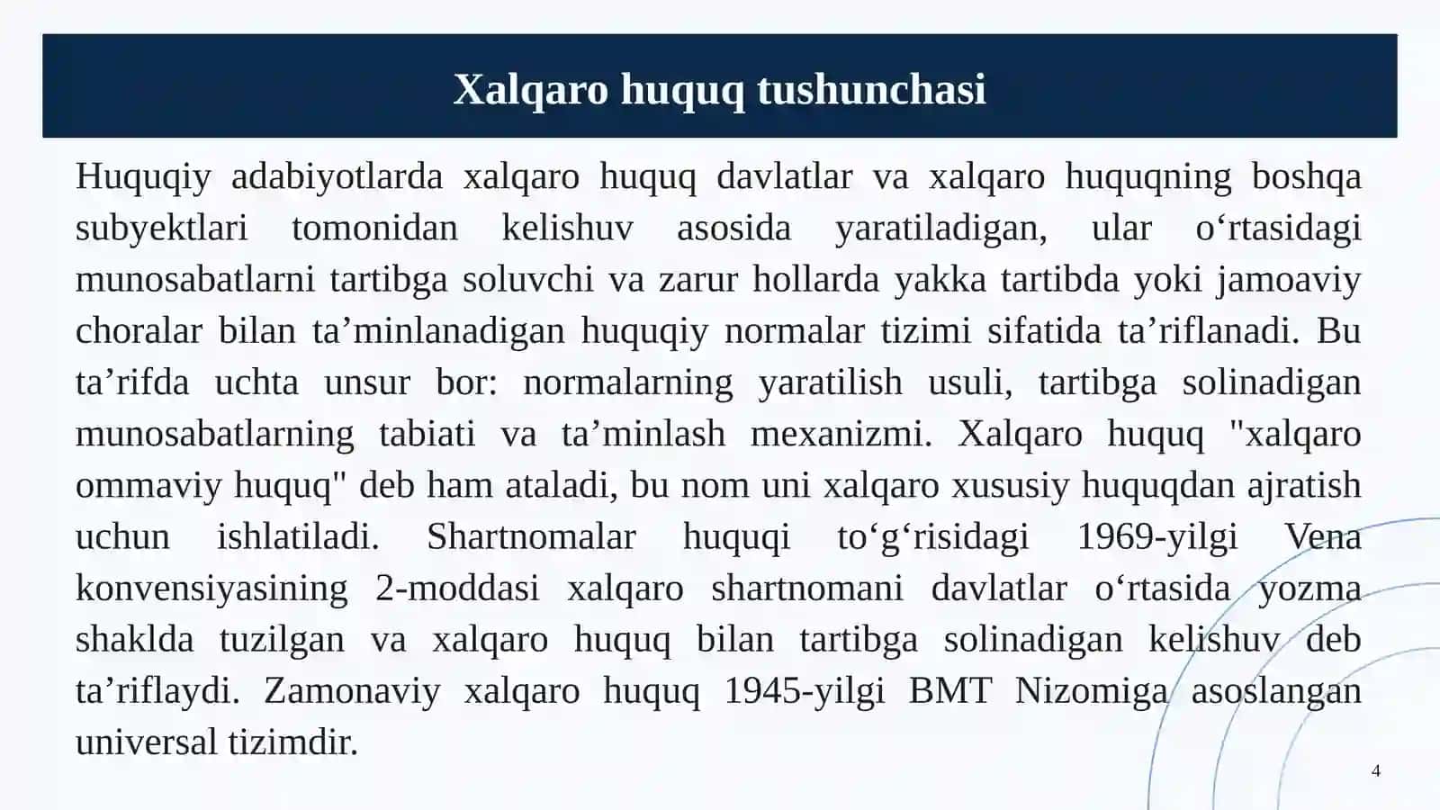 Xalqaro Huquq Tushunchasi va Predmeti 4