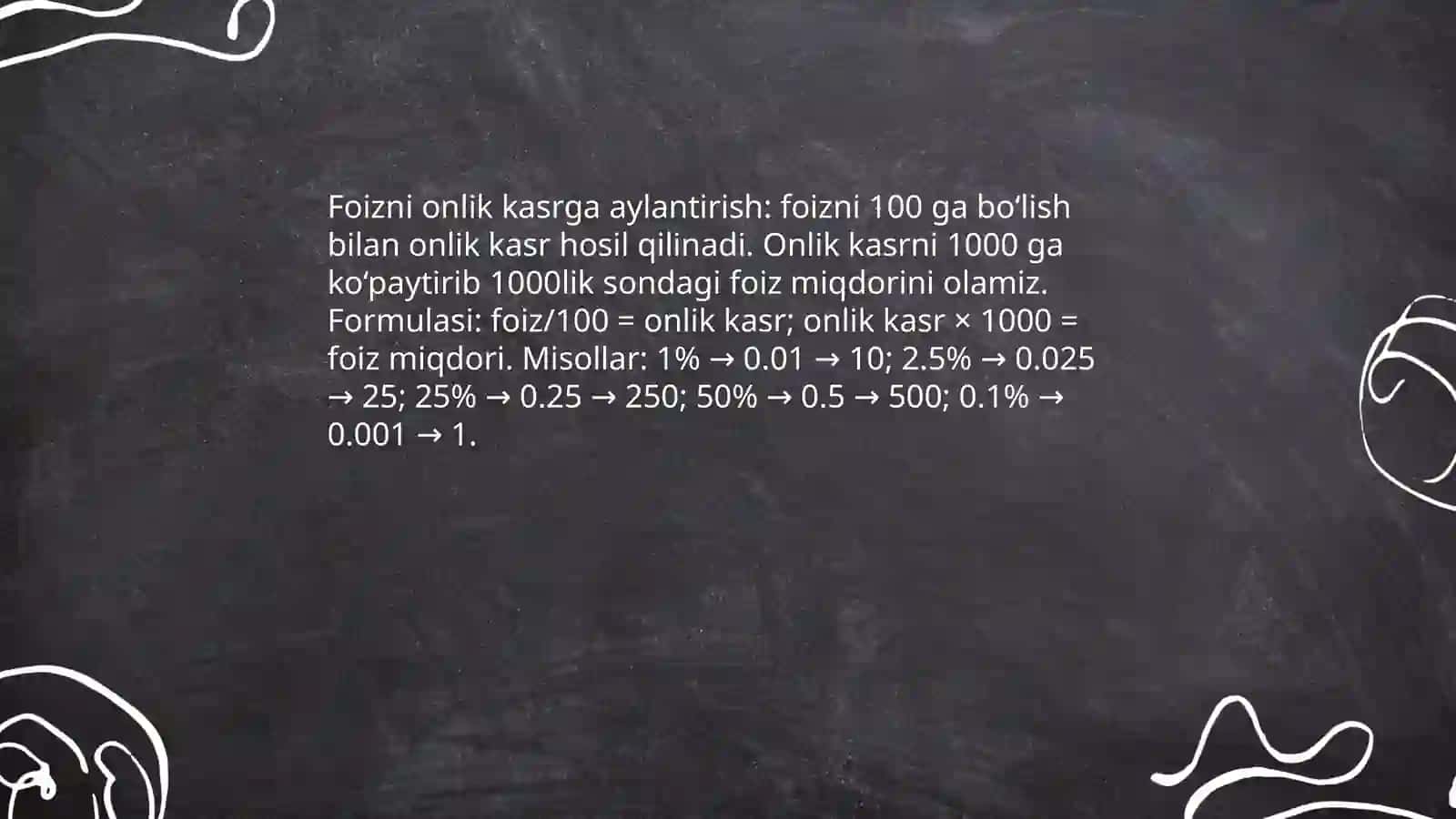 1000lik son ichida sonlarni foizini topishni organish 4