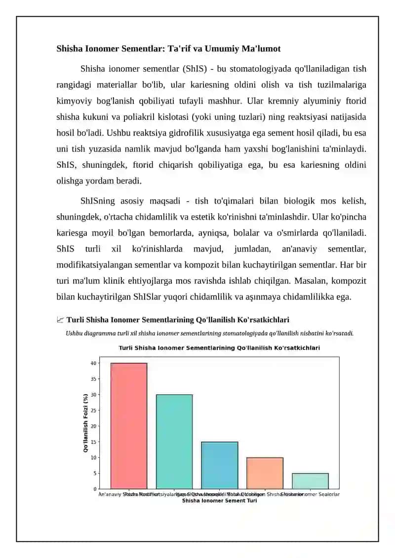 Shisha Ionomer Sementlar: Asoslar va Xususiyatlar 4