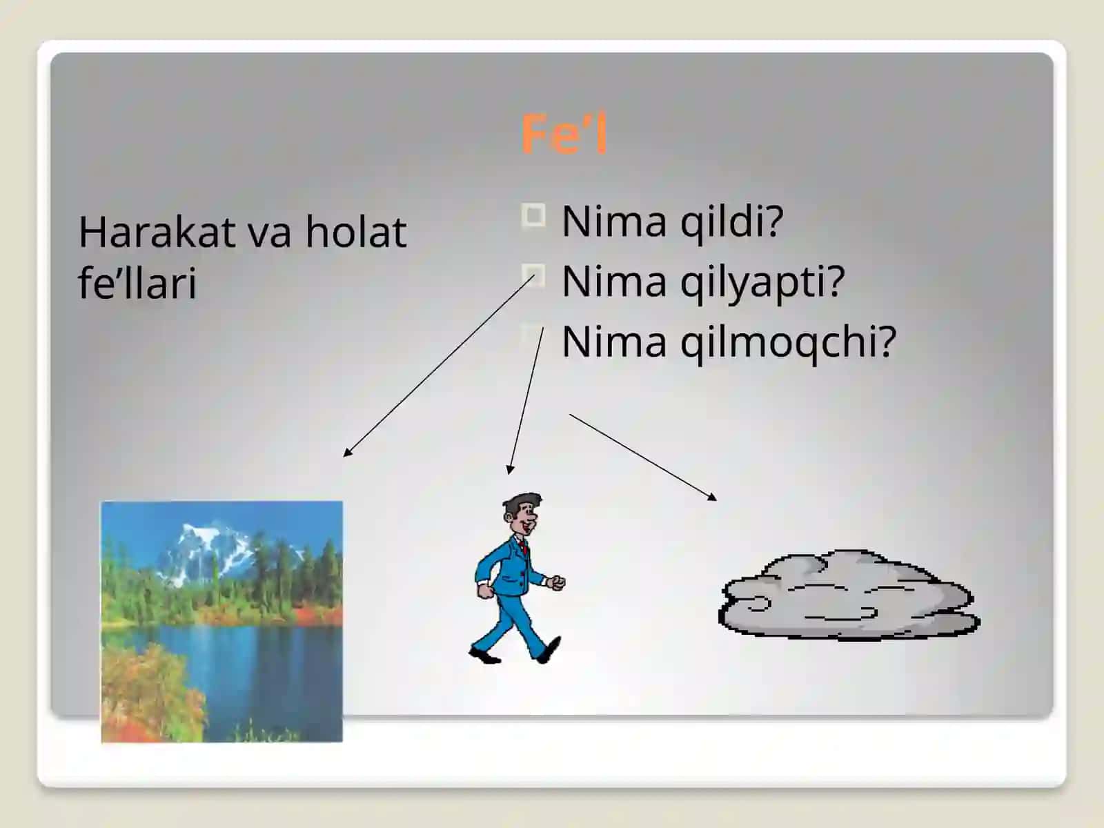 Harakat va holat fe’llari 4
