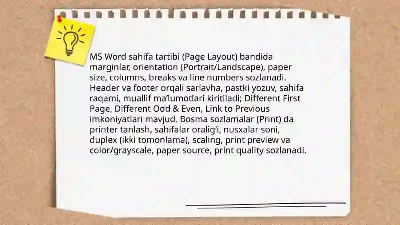 MS Word, MS Excel, MS Access va MS Power Point 4