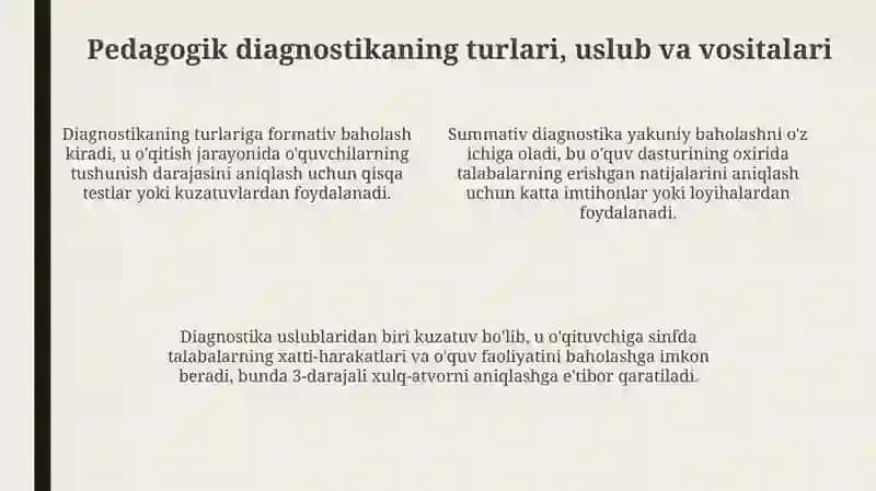 Pedagogik diagnostika 4