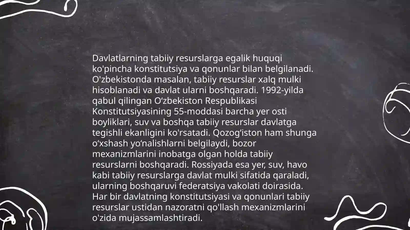 Tabiiy resurslarga mulkchilik turlari 4