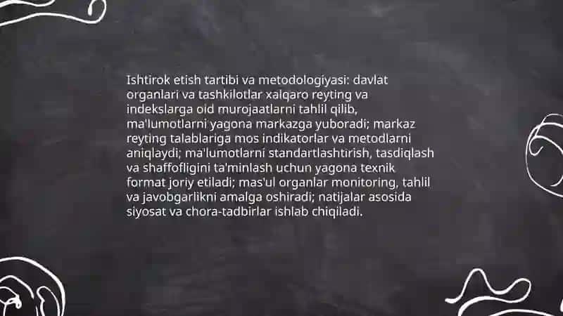 Xalqaro Reyting va Indeksning Yaxshilash Chora Tadbirlari 4