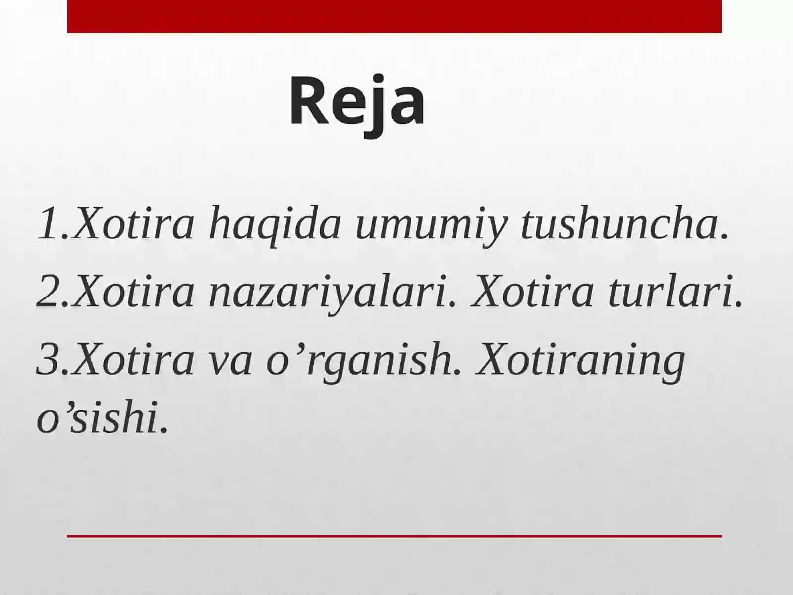 XOTIRA TURLARI VA UNING JARAYONLARI 4