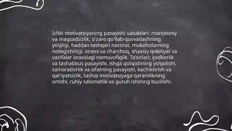 Mativ va mativatsiyaning 8 ta asosiy muammolari 4