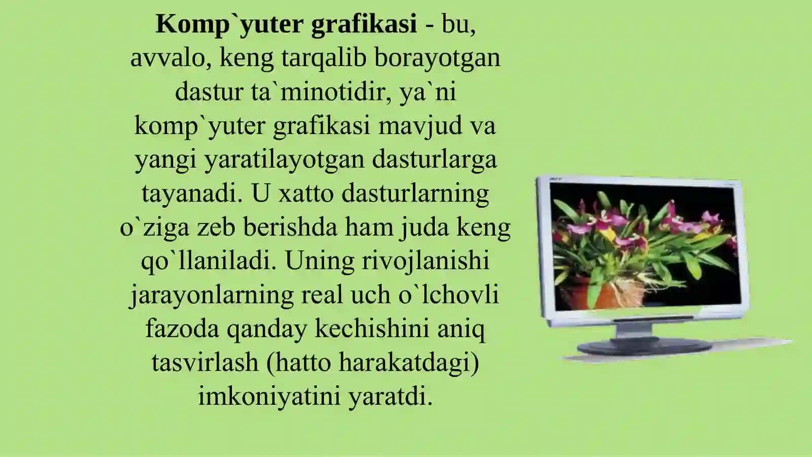 Kompyuter grafikasi tushunchasi 4
