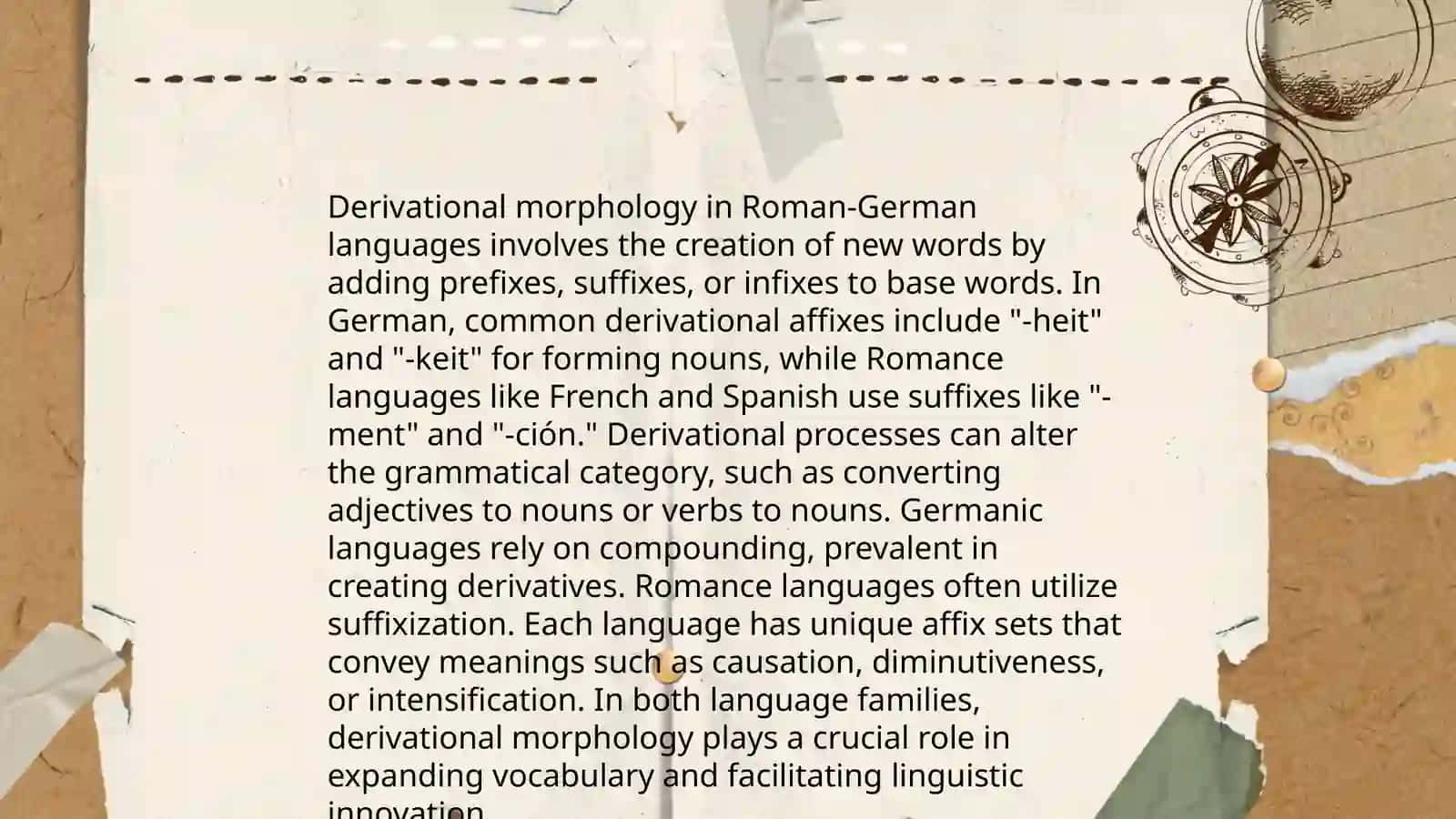 Morphology of Roman-German languages 4