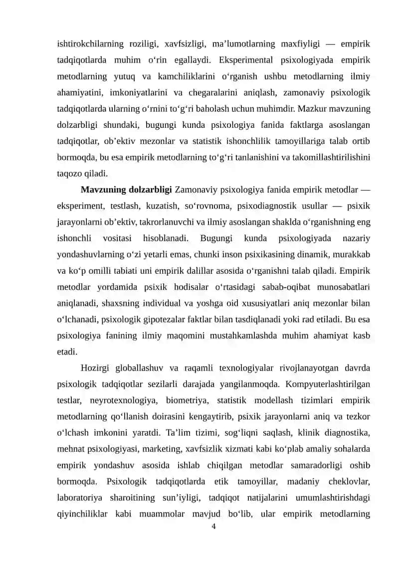 Eksperimental psixologiyada emperik metodlarning yutuq va kamchiliklari 4