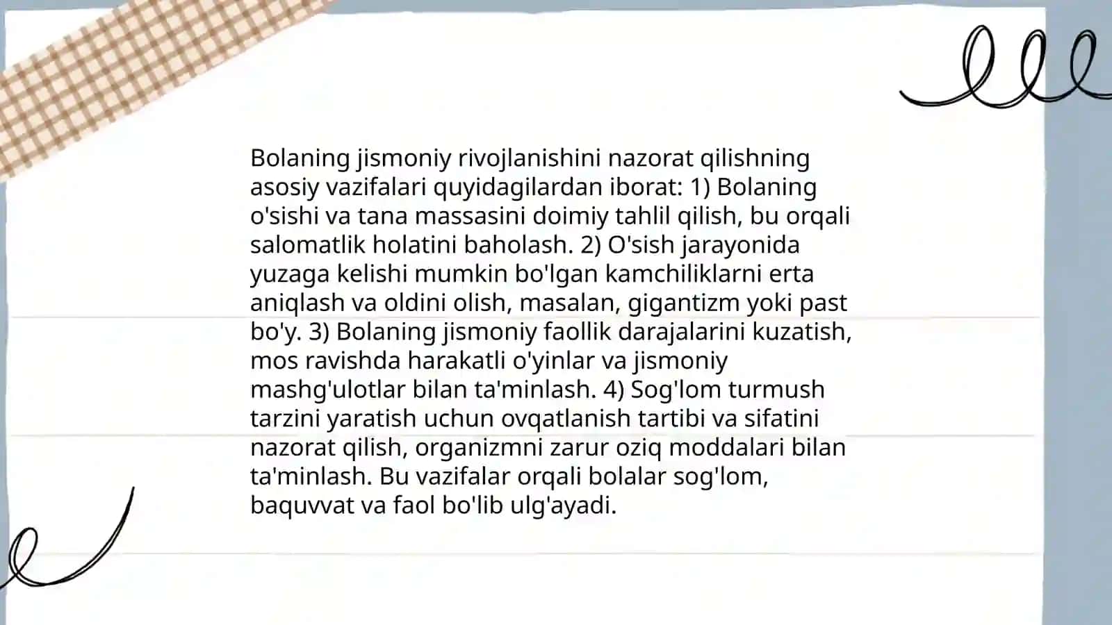 Maktabgacha yoshdagi bolalar jismoniy rivojlanishi ustida tibbiy pedagogik nazoratni olib borish 4