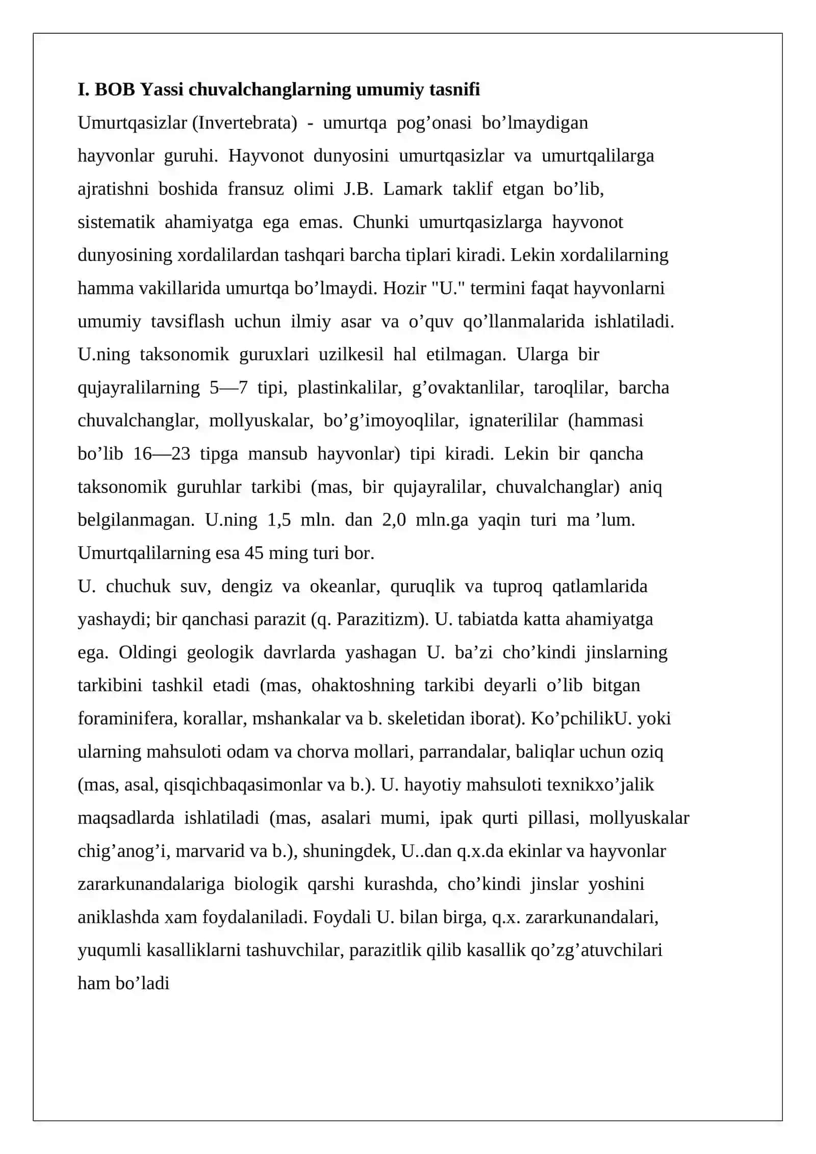 Umurtqasizlar Zoologiya 4