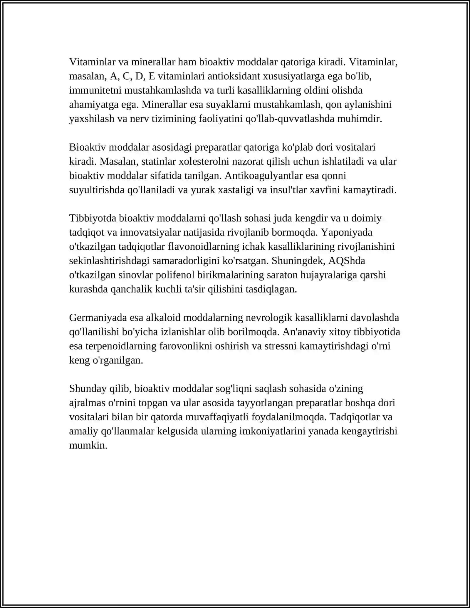 BIOKOMPLEKS BIRKMALARNING TIBBIYOTDA ISHLATILISHI 4